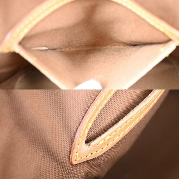 LOUIS VUITTON LV Logo Alma Hand Bag Monogram Leather Brown France M51130 82EE740 - Picture 14 of 16